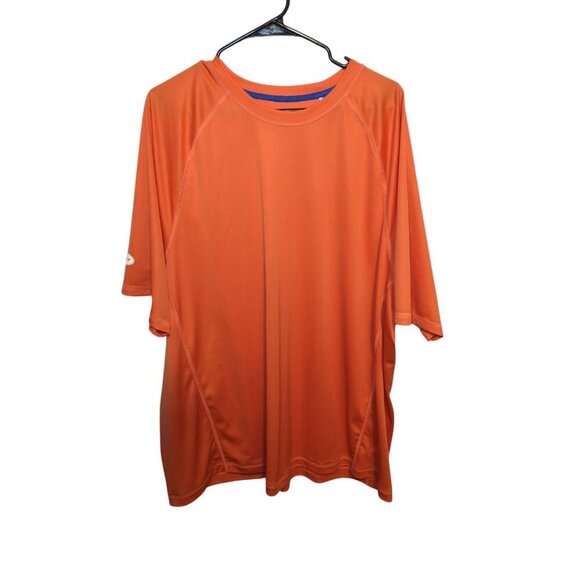 Tommy Bahama Relax UV Tech UPF 30 Men's Short Sleeve Shirt Orange Size 2XB - Picture 1 of 9